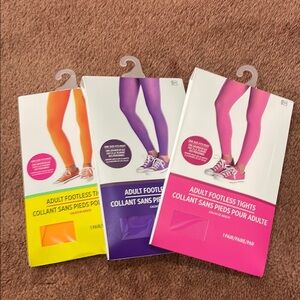 Adult Footless Tights in Orange, Purple, and Pink(No offer please )